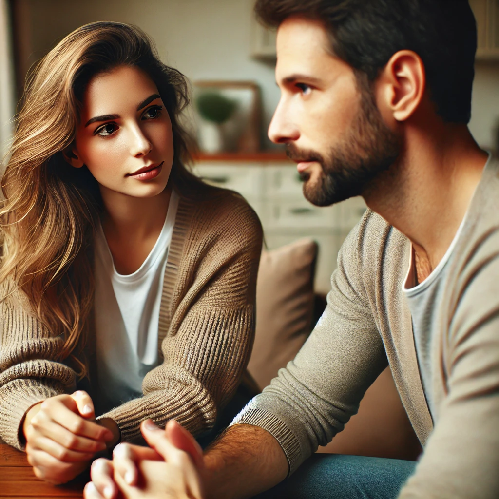 Pareja practicando escucha activa